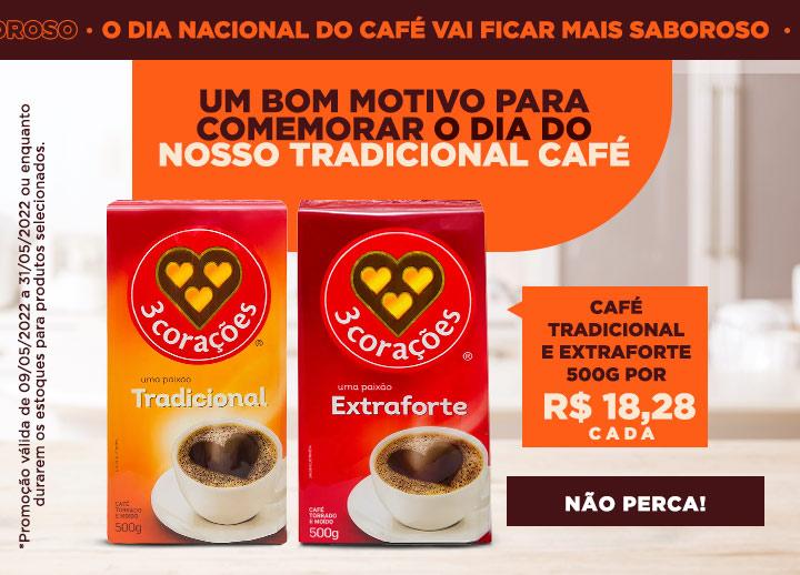 Dia Nacional do Café - Cafés 3 Corações