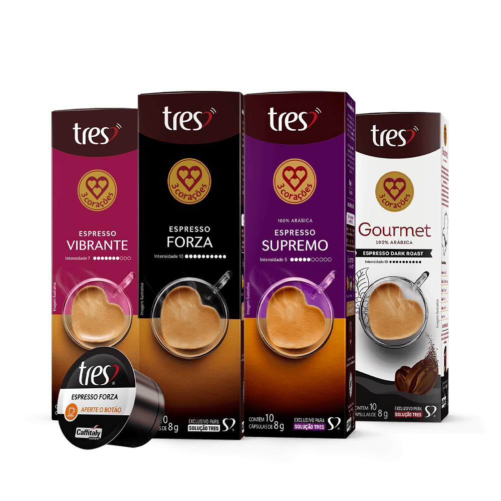 Kit Quanto Mais Intenso Melhor Intenso 40 Cápsulas TRES®| Mercafé