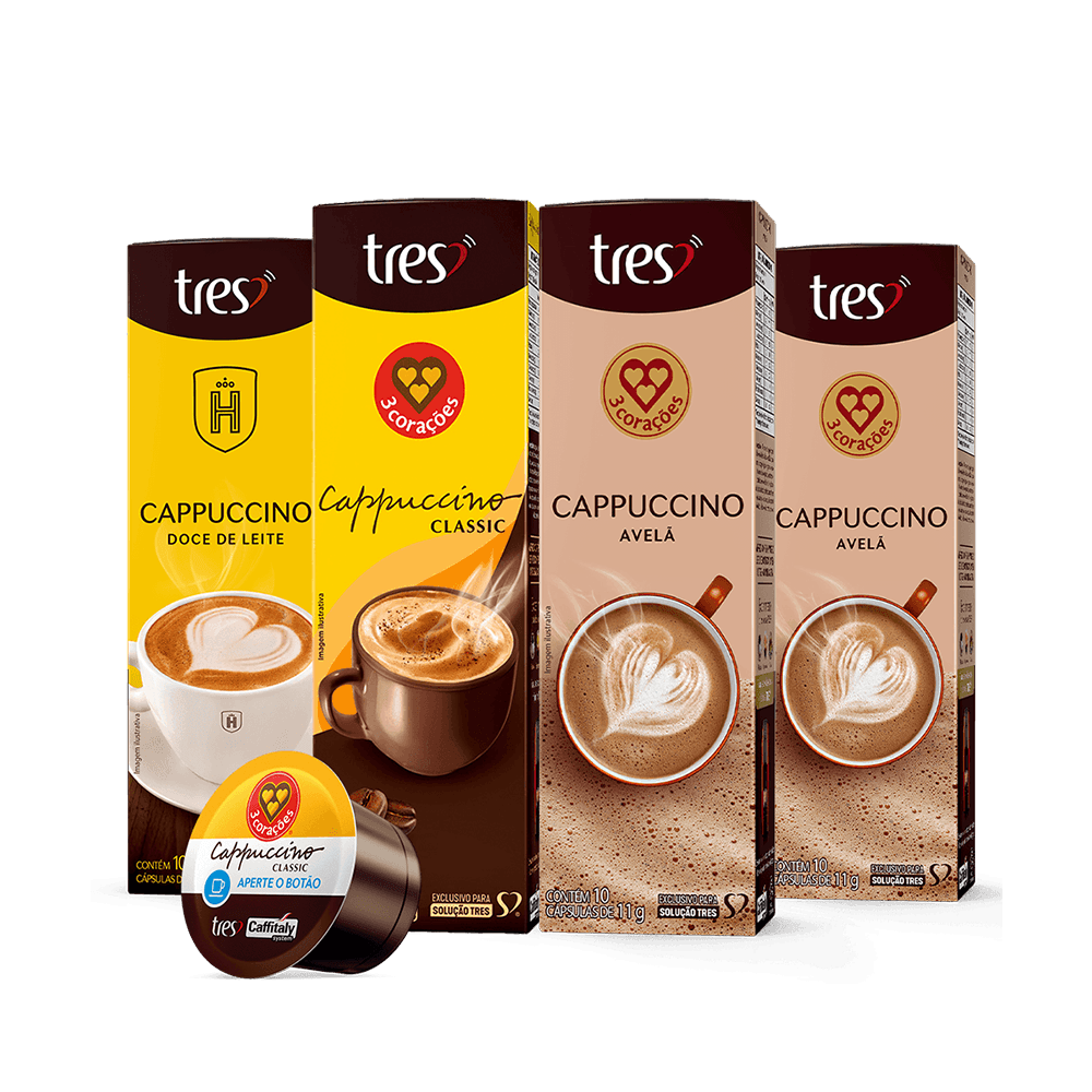 APO Lacto 3セット Kit Cappuccino Lovers III com 40 Cápsulas TRES 3 Corações