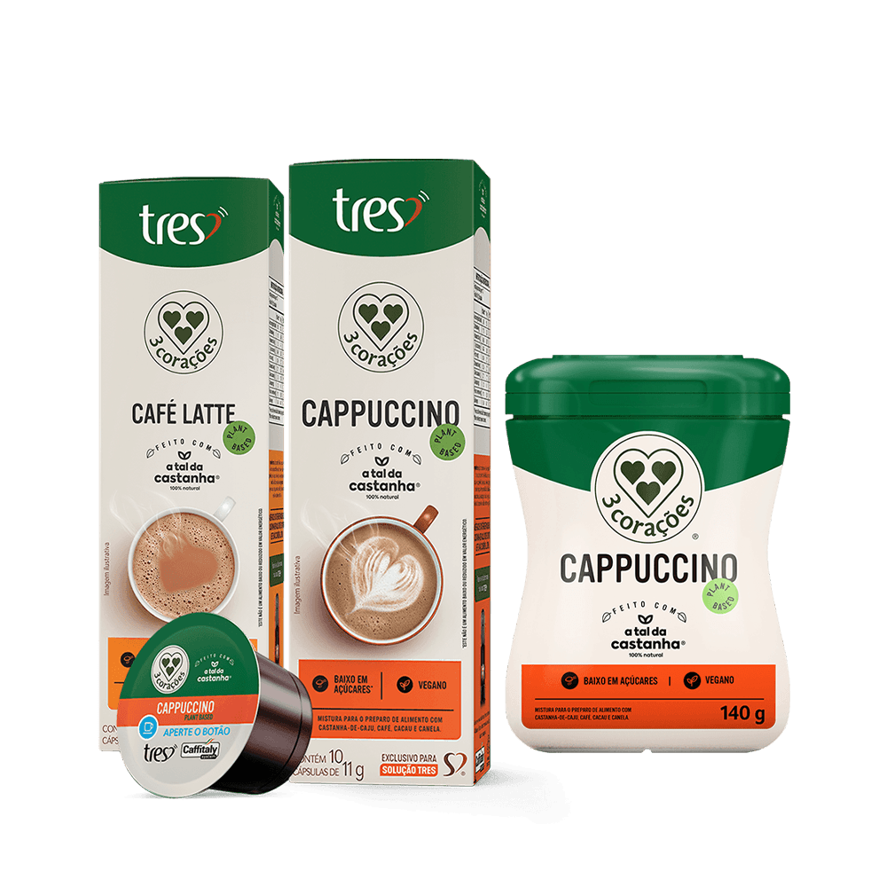 Kit Cápsulas Veganas e Cappuccino A Tal da Castanha