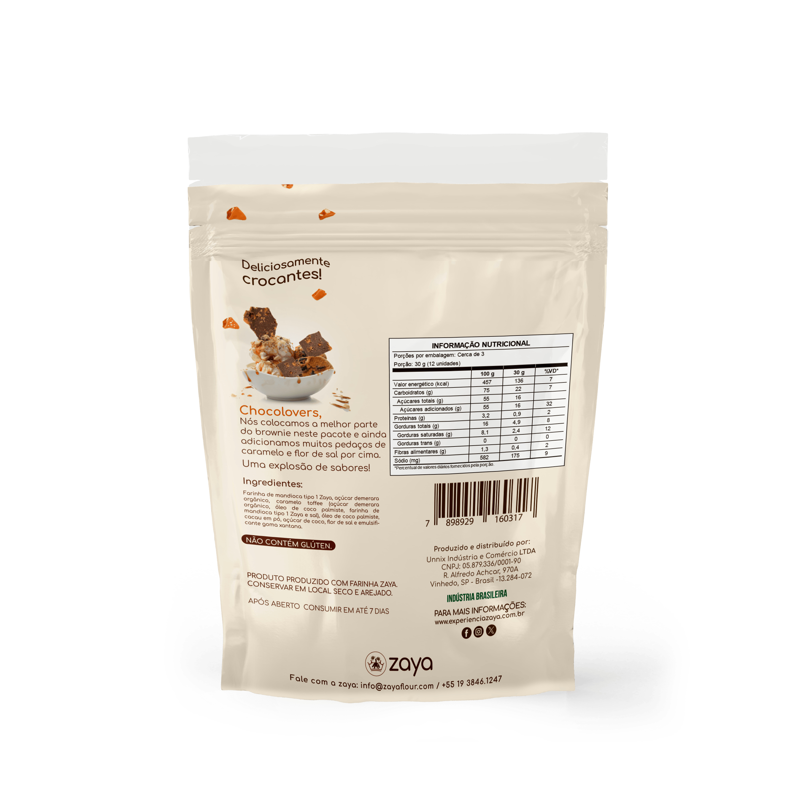 Snack Lascas Zaytas Caramelo Zaya 80G