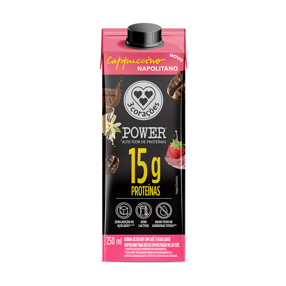 Cappuccino Pronto Napolitano Power 3 Corações 250ml | Mercafé
