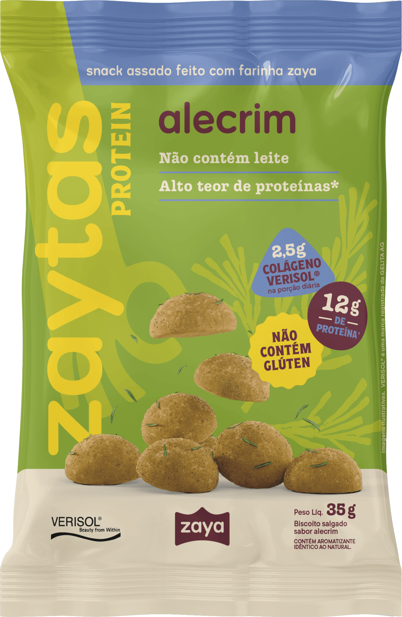 Snack Zaytas Protein Alecrim Zaya 35G
