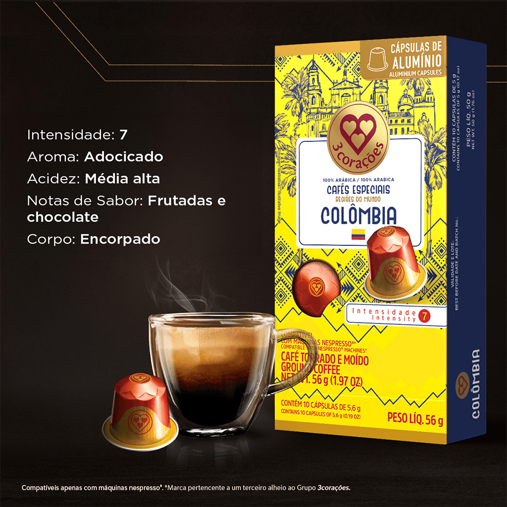 NespressoWorldExplorations 3種25箱カプセル250個 Cápsula de Café Compatíveis Nespresso® Regiões do Mundo Colômbia 3