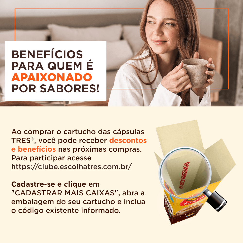 Cápsula de Café Espresso Regiões do Mundo Honduras TRES 3 Corações